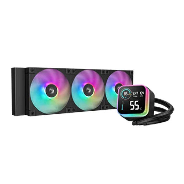 Deepcool LQ360 AIO Digital Display 360 mm Liquid Cooler - Black – TechCure India