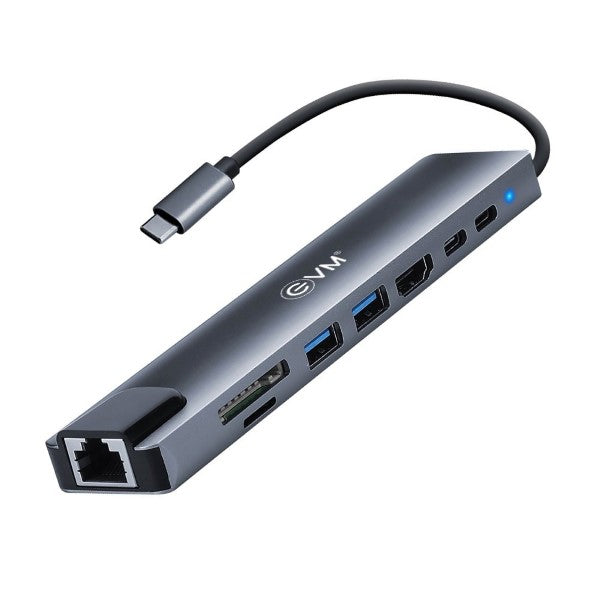 EVM USB Type C 8 In 1 MultiPort Docking Station – TechCure India