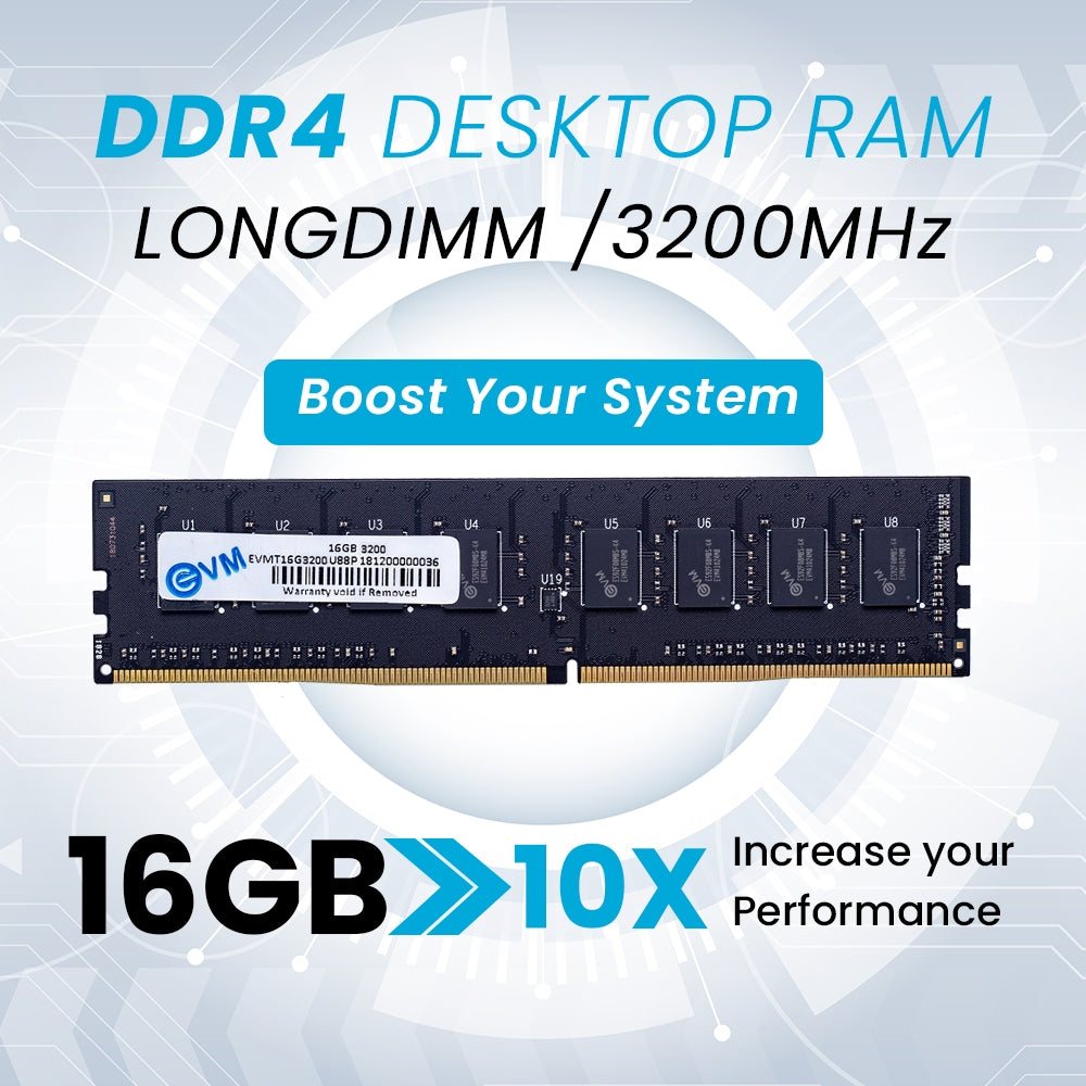 EVM 16GB DDR4 3200MHZ RAM EVMT16G3200U88P – TechCure India