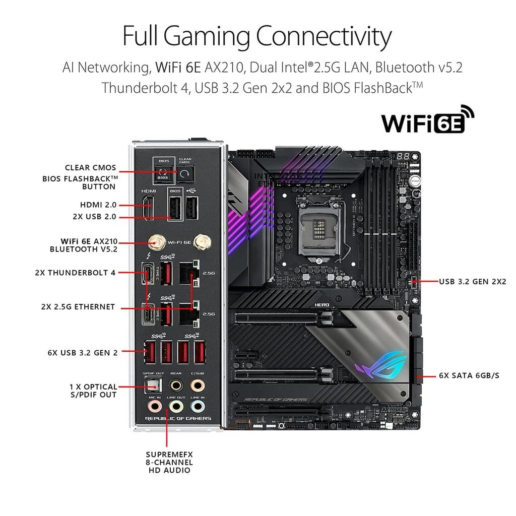 ASUS Z590 Maximus XIII Hero Wifi DDR4 Intel Motherboard - 2