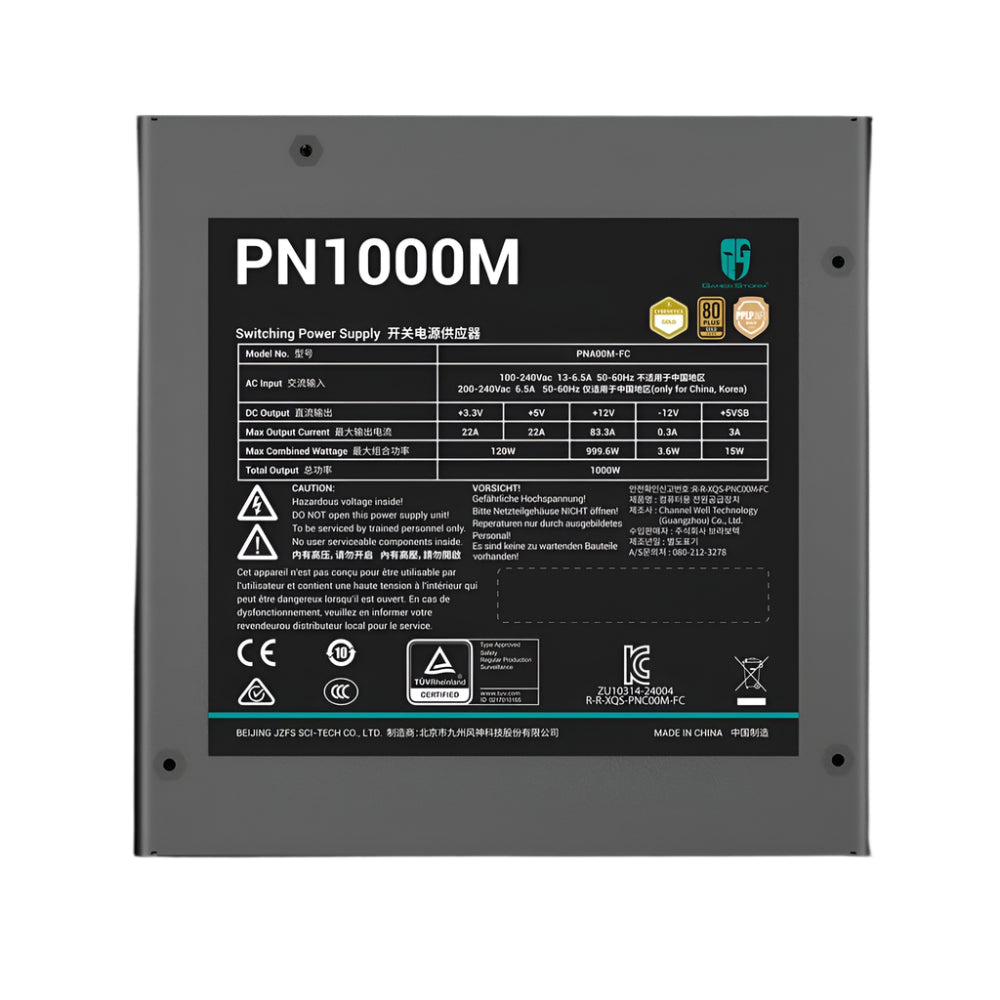 DEEPCOOL Gamer Storm PN1000M 1000W 80 Plus Gold Fully Modular ATX 3.1 Power Supply - 4