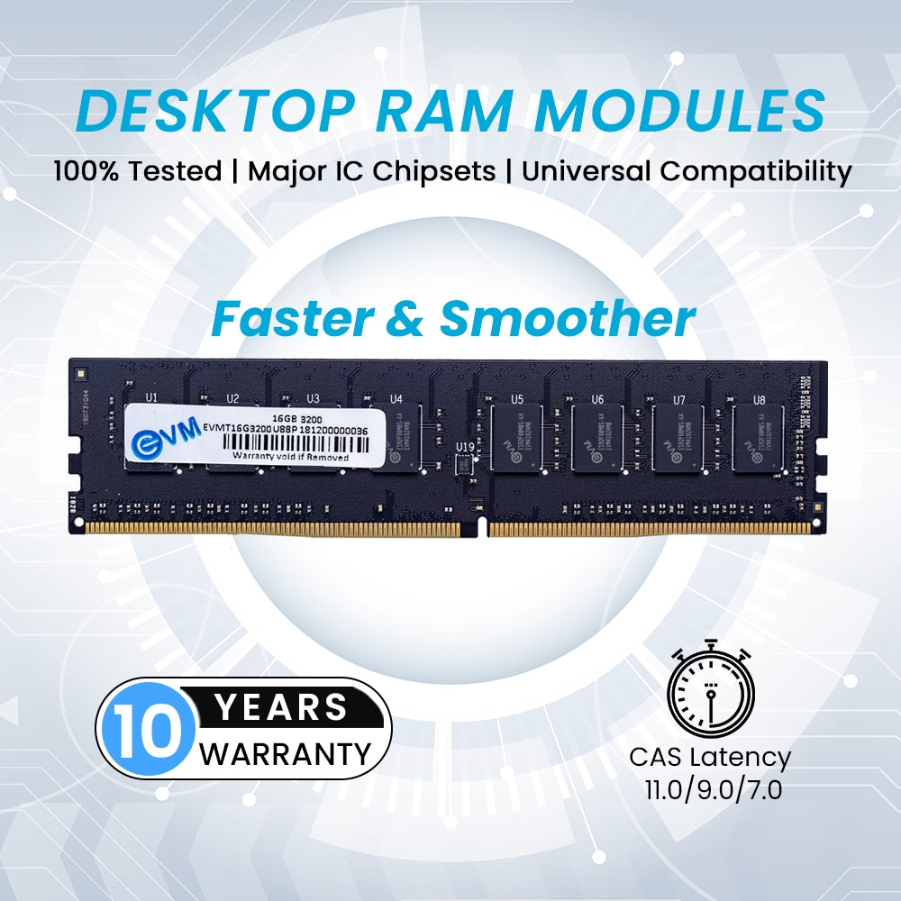 EVM 16GB DDR4 3200MHZ RAM EVMT16G3200U88P – TechCure India