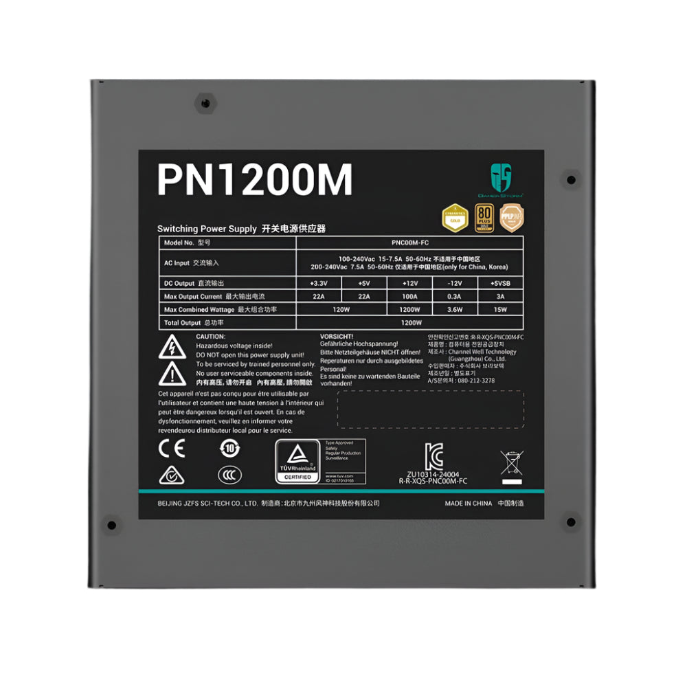 DEEPCOOL Gamer Storm PN1200M 1200W 80 Plus Gold Fully Modular ATX 3.1 Power Supply – TechCure India