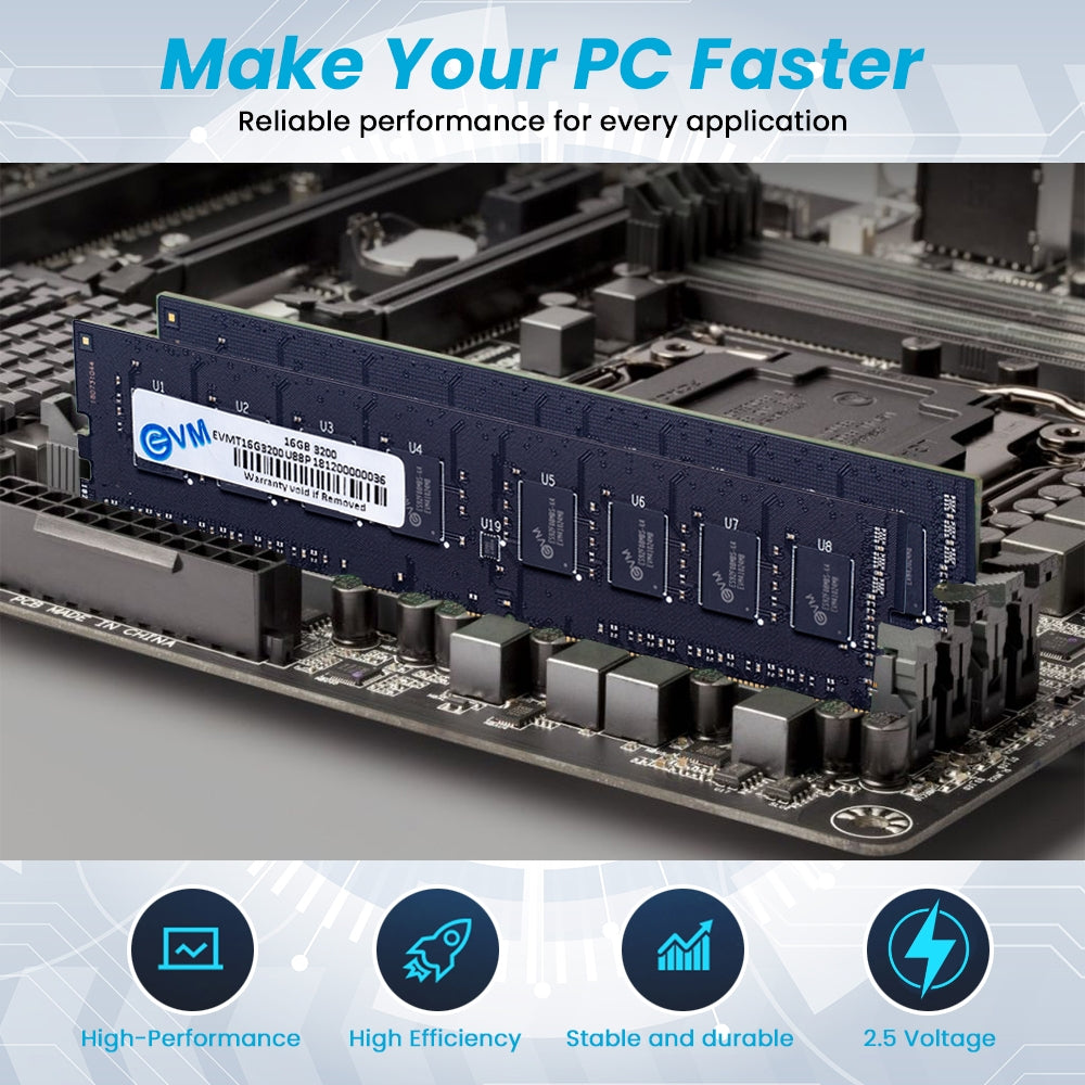 EVM 16GB DDR4 3200MHZ RAM EVMT16G3200U88P – TechCure India
