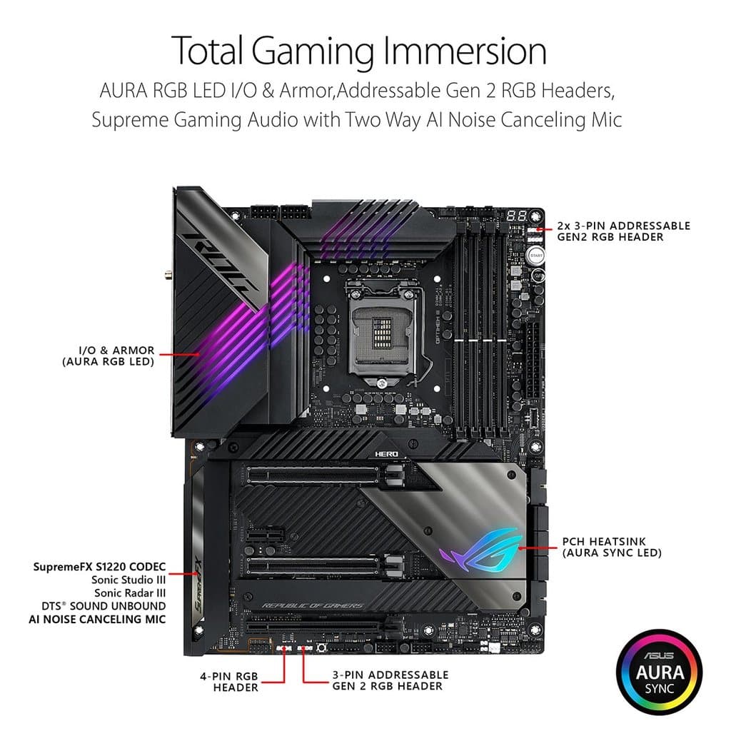 ASUS Z590 Maximus XIII Hero Wifi DDR4 Intel Motherboard - 5