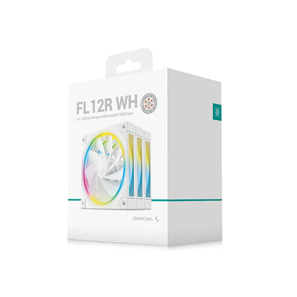 DEEPCOOL FL12R 3 in 1 ARGB Cabinet Fan ( White ) ( Triple Pack ) - 4