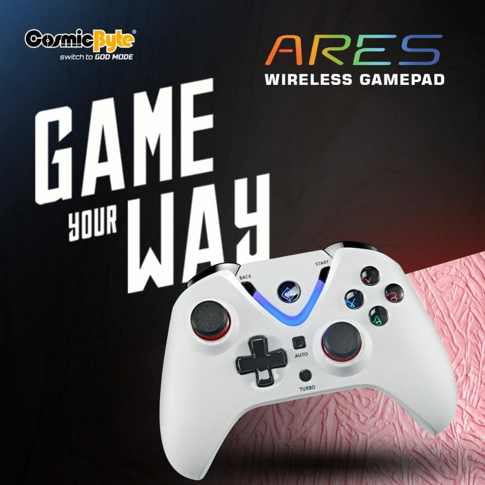 COSMIC BYTE Ares Wireless Console (White) - 2