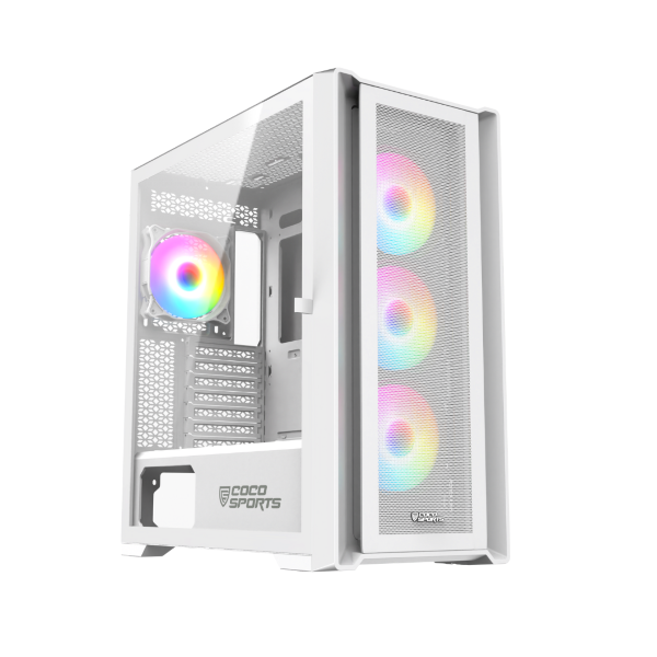 Coconut RAMPAGE 5000D Gaming Cabinet - White – TechCure India