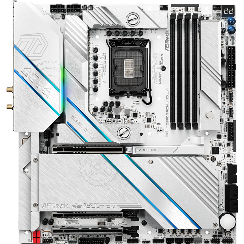 ASROCK Z890 Taichi Aqua Wifi DDR5 Intel Motherboard ( White ) - 3