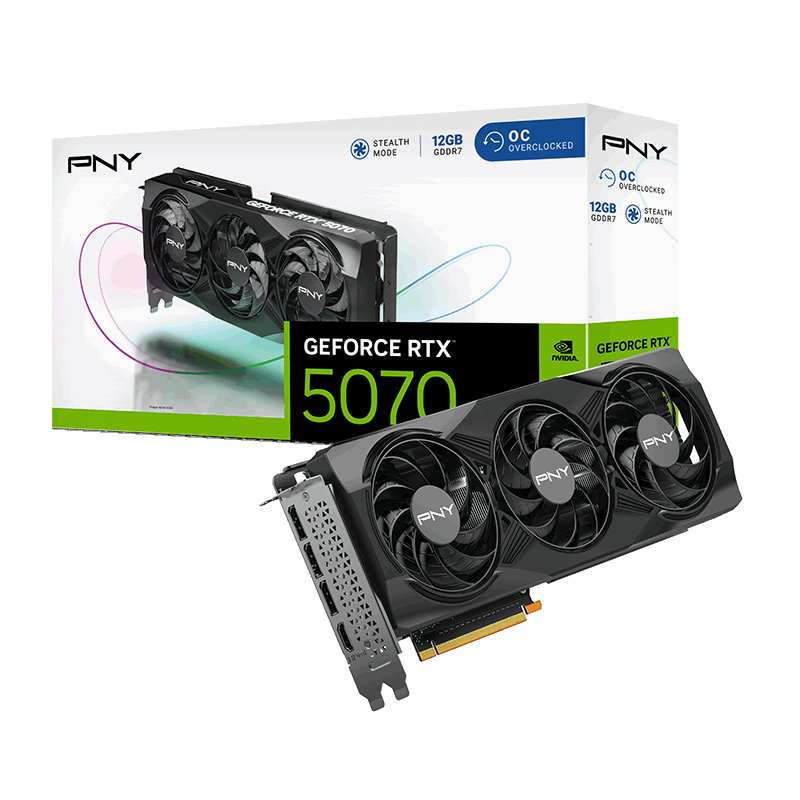 PNY GeForce RTX 5070 OC 12GB GDDR7 PCIe 5.0 Graphics Card – TechCure India