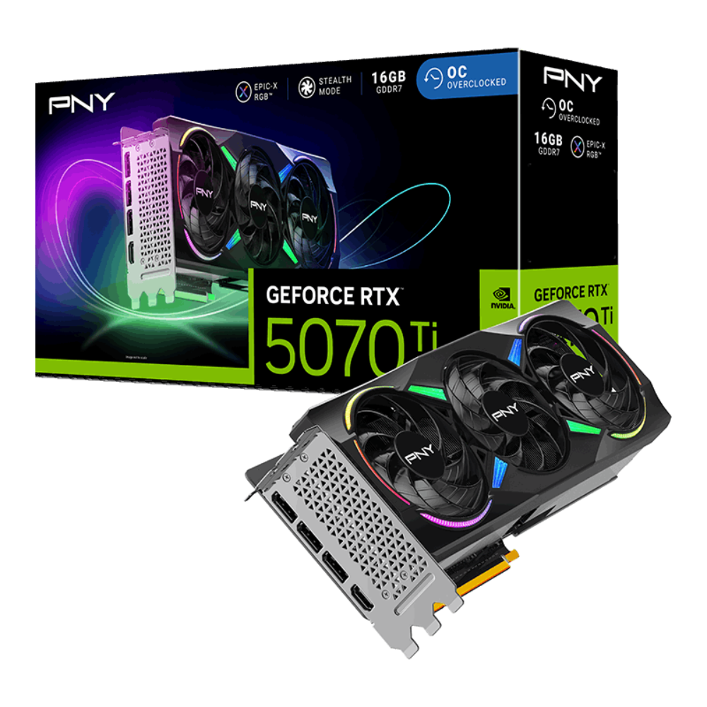 PNY GeForce RTX 5070 Ti ARGB OC 16GB Nvidia Graphic Card – TechCure India