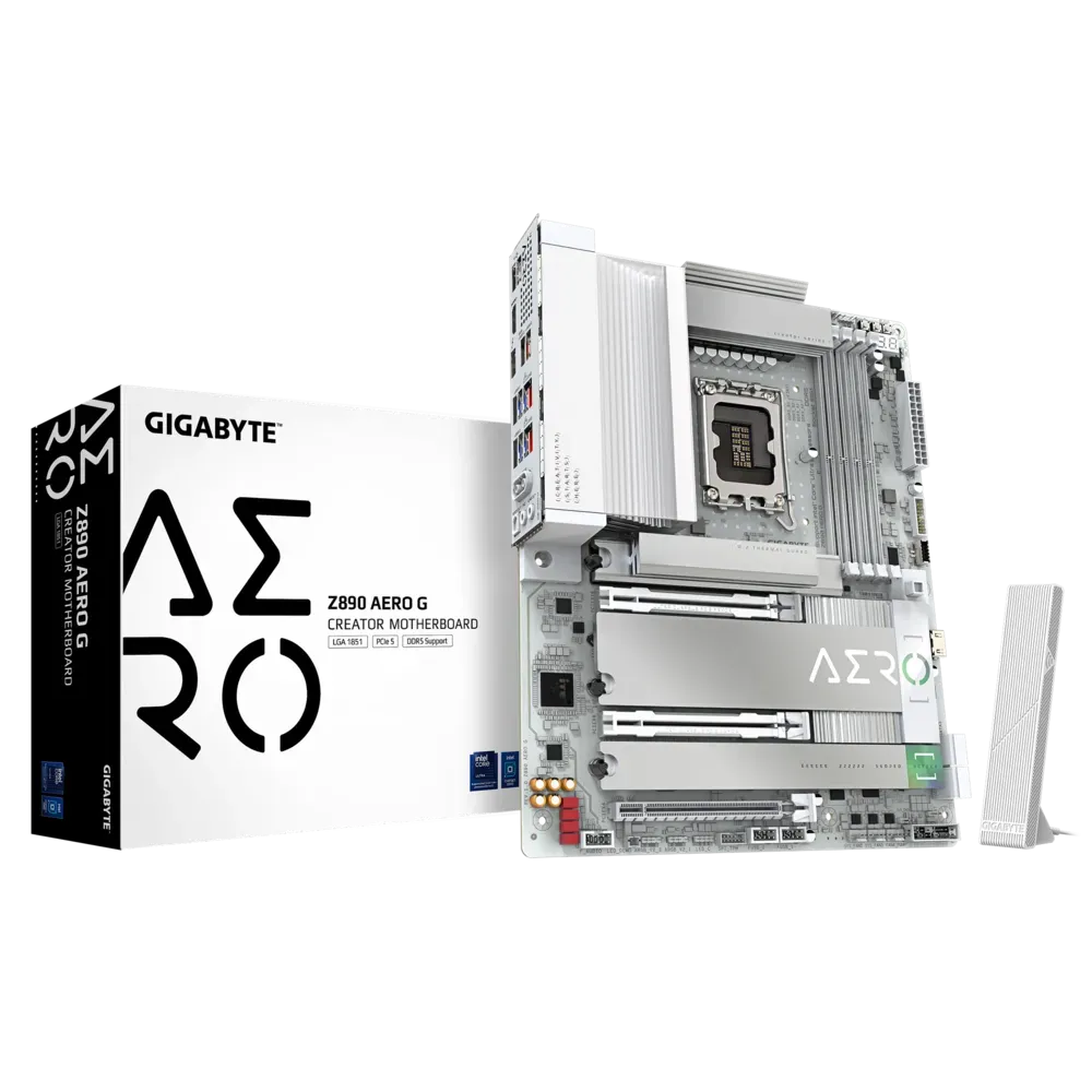 GIGABYTE Z890 AERO G DDR5 Intel Motherboard ( White ) – TechCure India