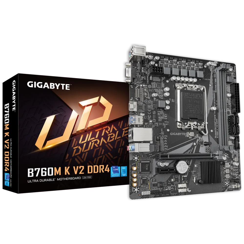 GIGABYTE B760M K V2 DDR4 Intel Motherboard – TechCure India