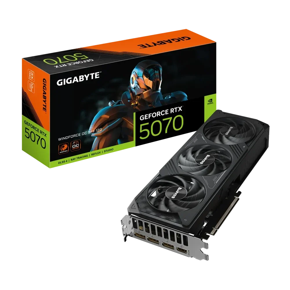 GIGABYTE GEFORCE RTX 5070 WINDFORCE OC 12GB GDDR7 – TechCure India