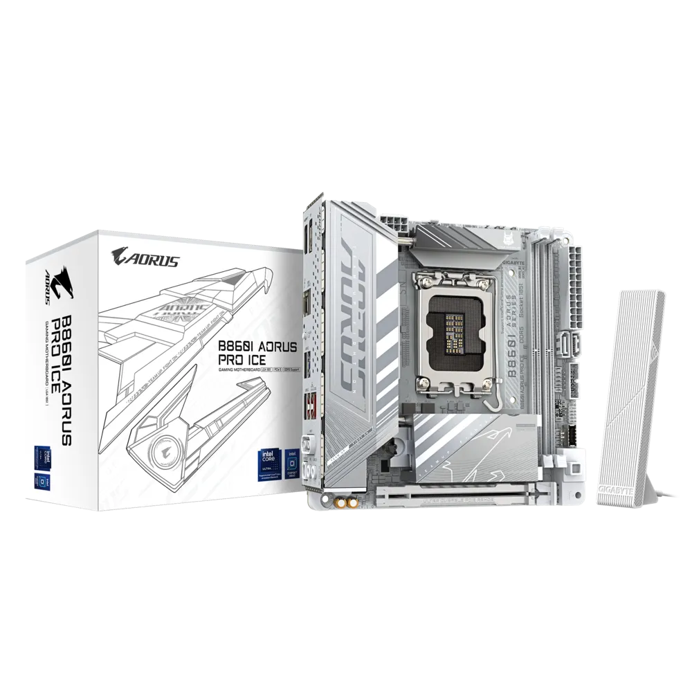 GIGABYTE B860I Aorus Pro ICE DDR5 Intel Motherboard ( White )