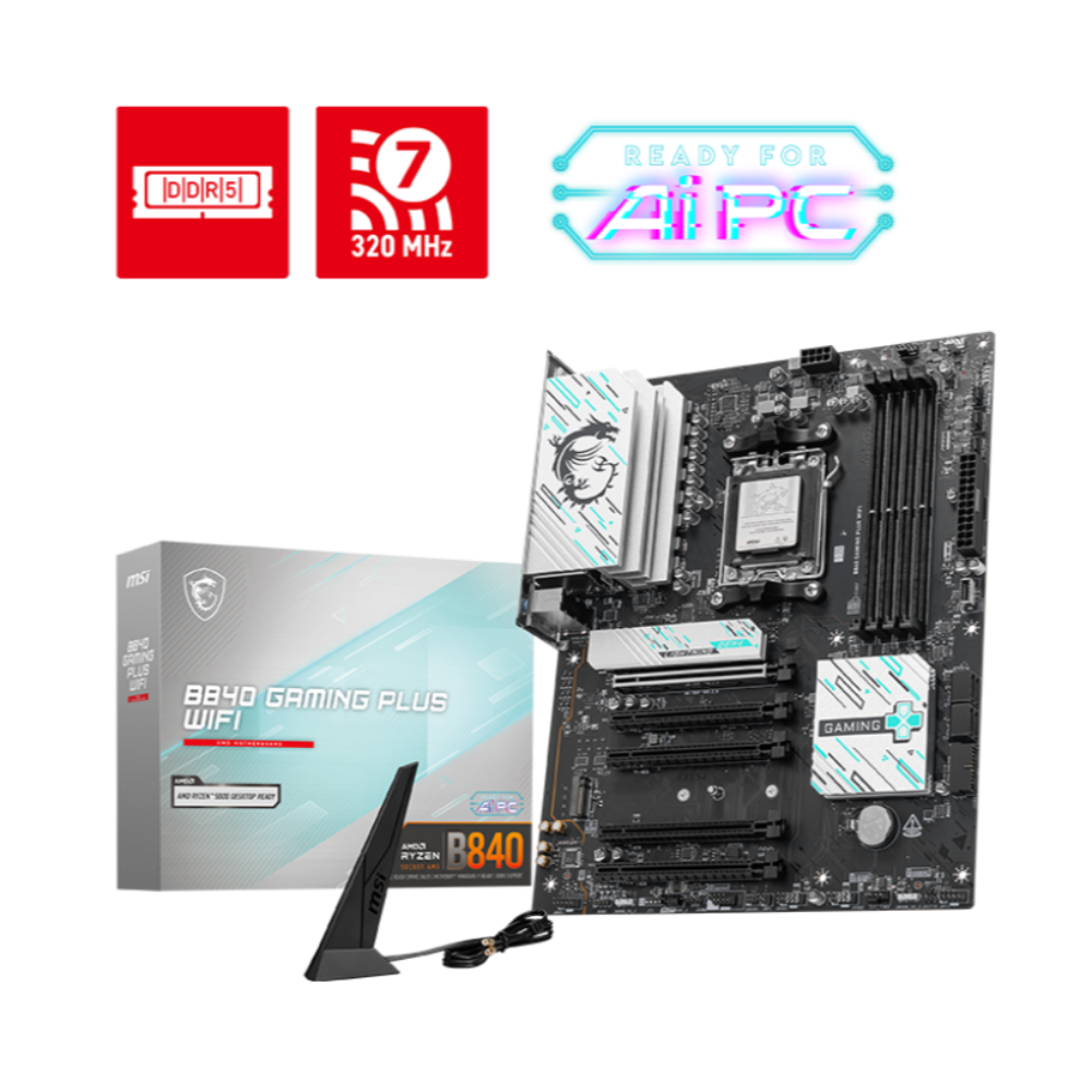 MSI B840 Gaming Plus Wifi DDR5 AMD Motherboard – TechCure India