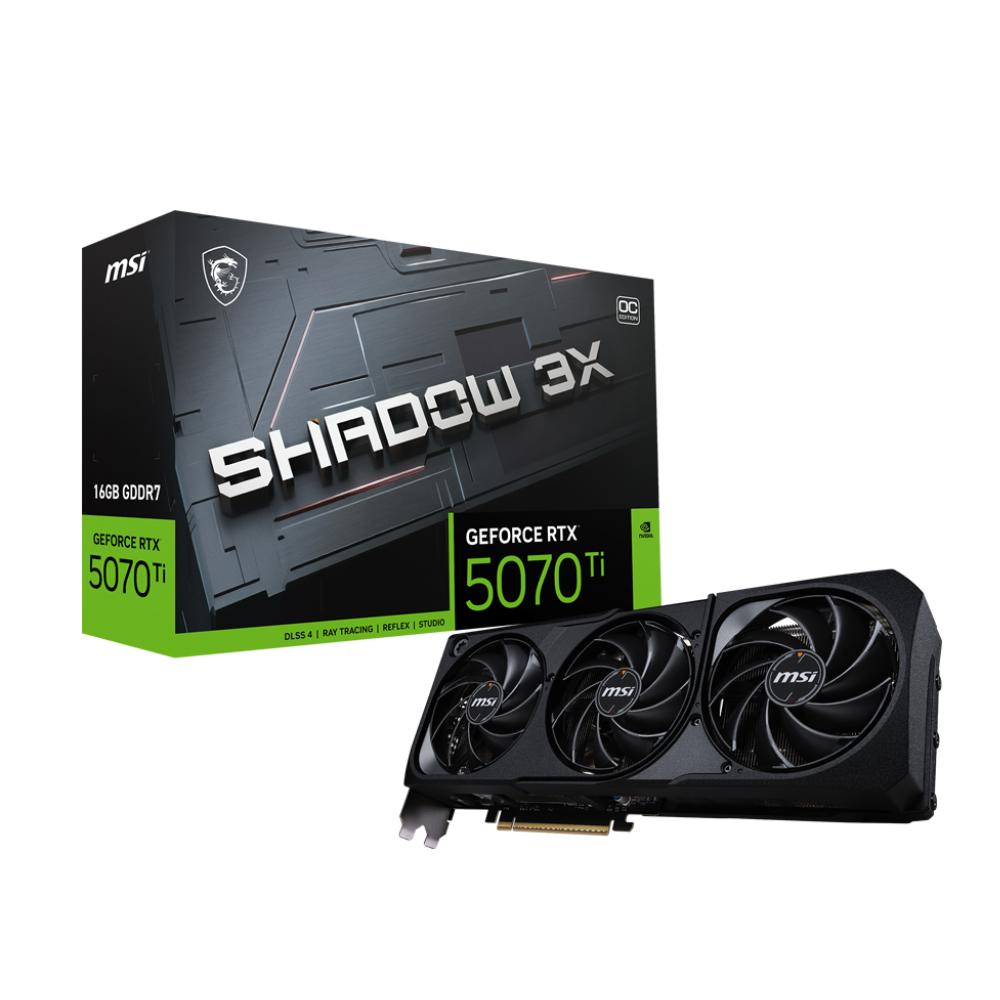 MSI GeForce RTX 5070 Ti Shadow 3X OC 16GB Nvidia Graphic Card – TechCure India
