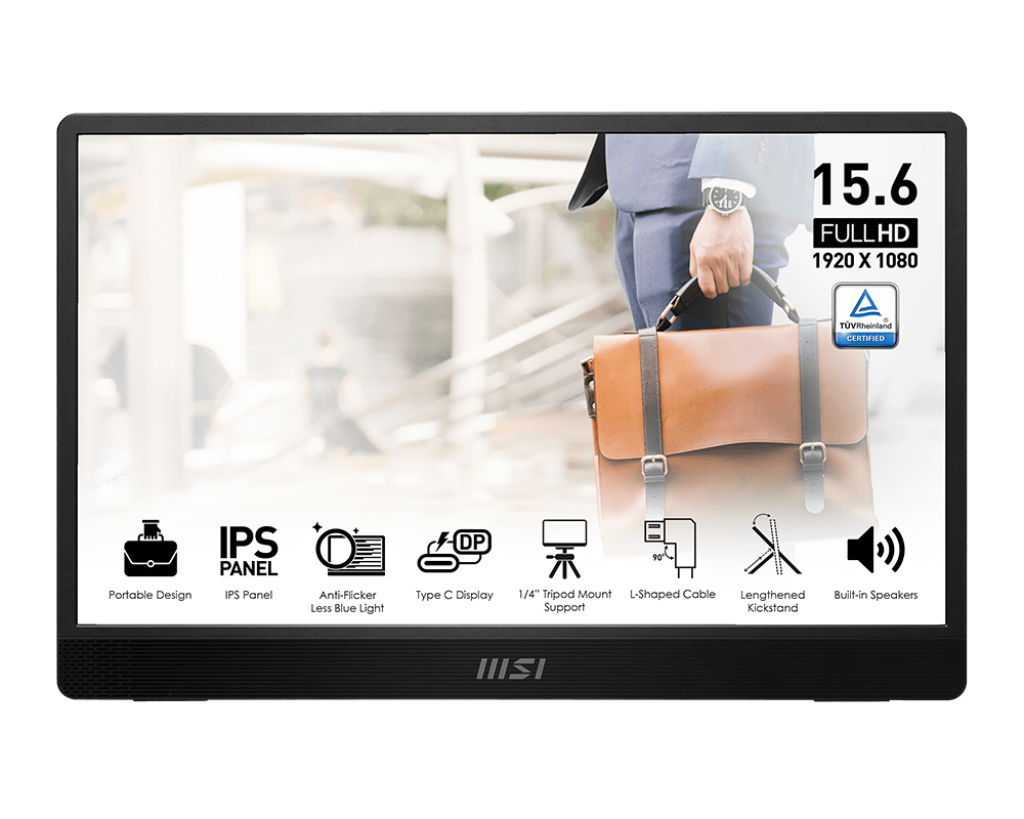 MSI PRO MP161 E2 16 INCH PORTABLE AND ULTRA-SLIM MONITOR – TechCure India