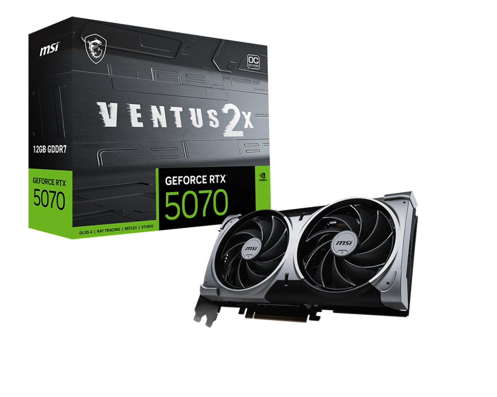 MSI RTX 5070 VENTUS 2X OC 12GB GDDR7 GRAPHICS CARD – TechCure India