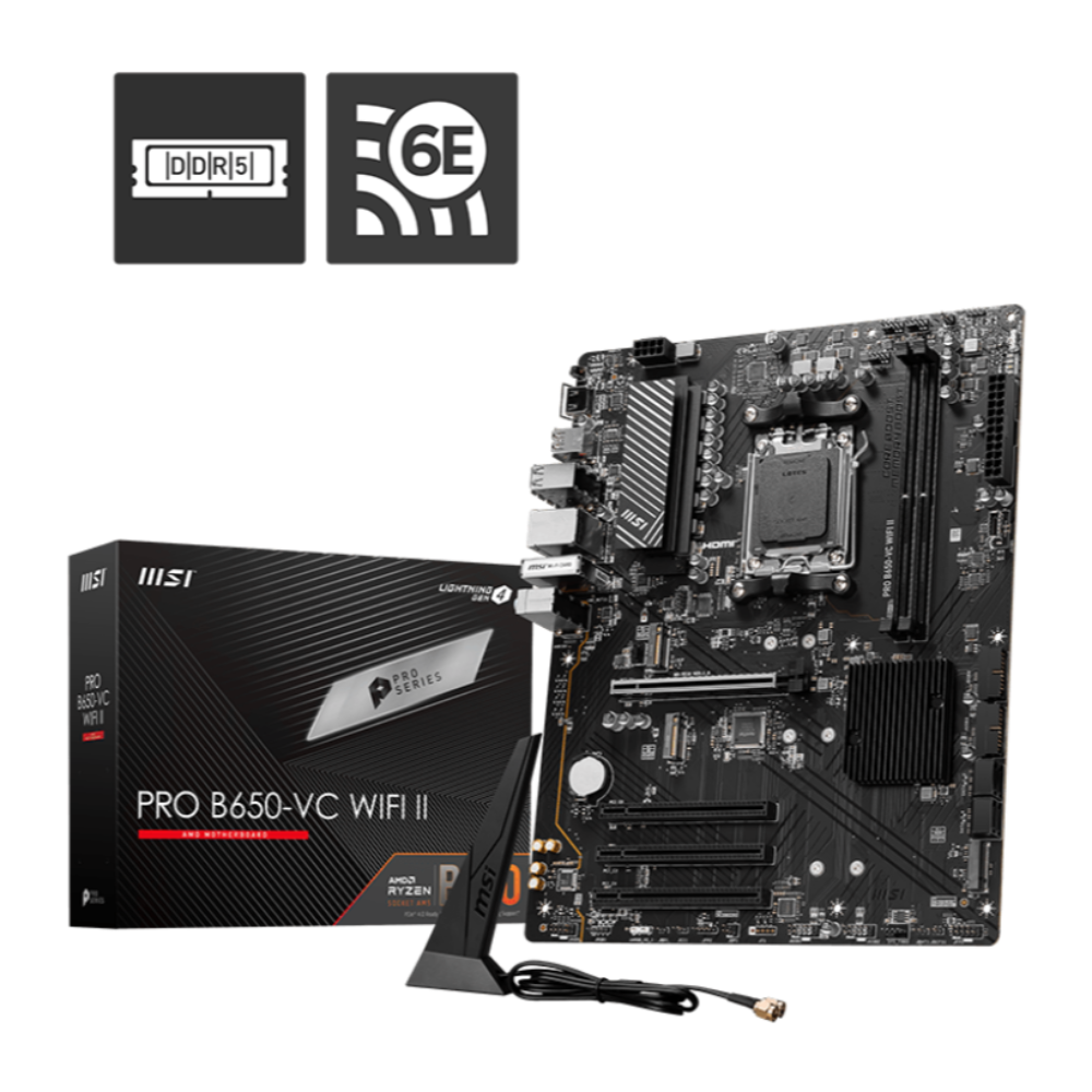 MSI Pro B650-VC Wifi II DDR5 AMD Motherboard – TechCure India