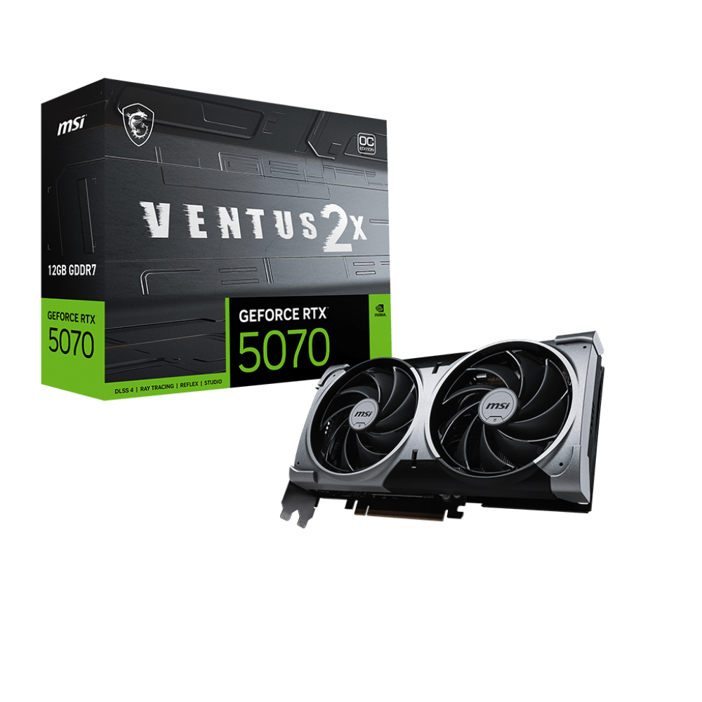 MSI GeForce RTX 5070 Ventus 2X OC 12GB Nvidia Graphic Card – TechCure India