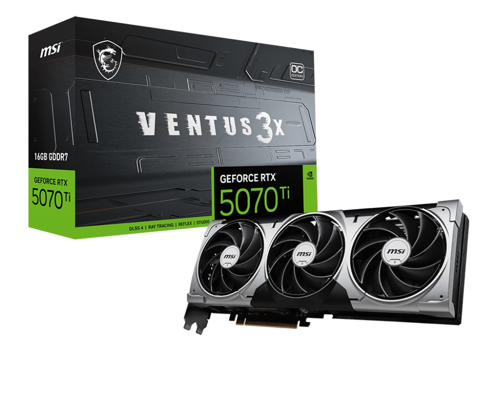 MSI GEFORCE RTX 5070 TI VENTUS 3X OC 16GB GDDR7 GRAPHIC CARD – TechCure India