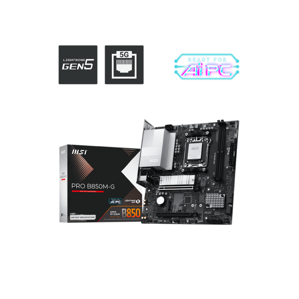 MSI Pro B850M-G DDR5 AMD Motherboard – TechCure India