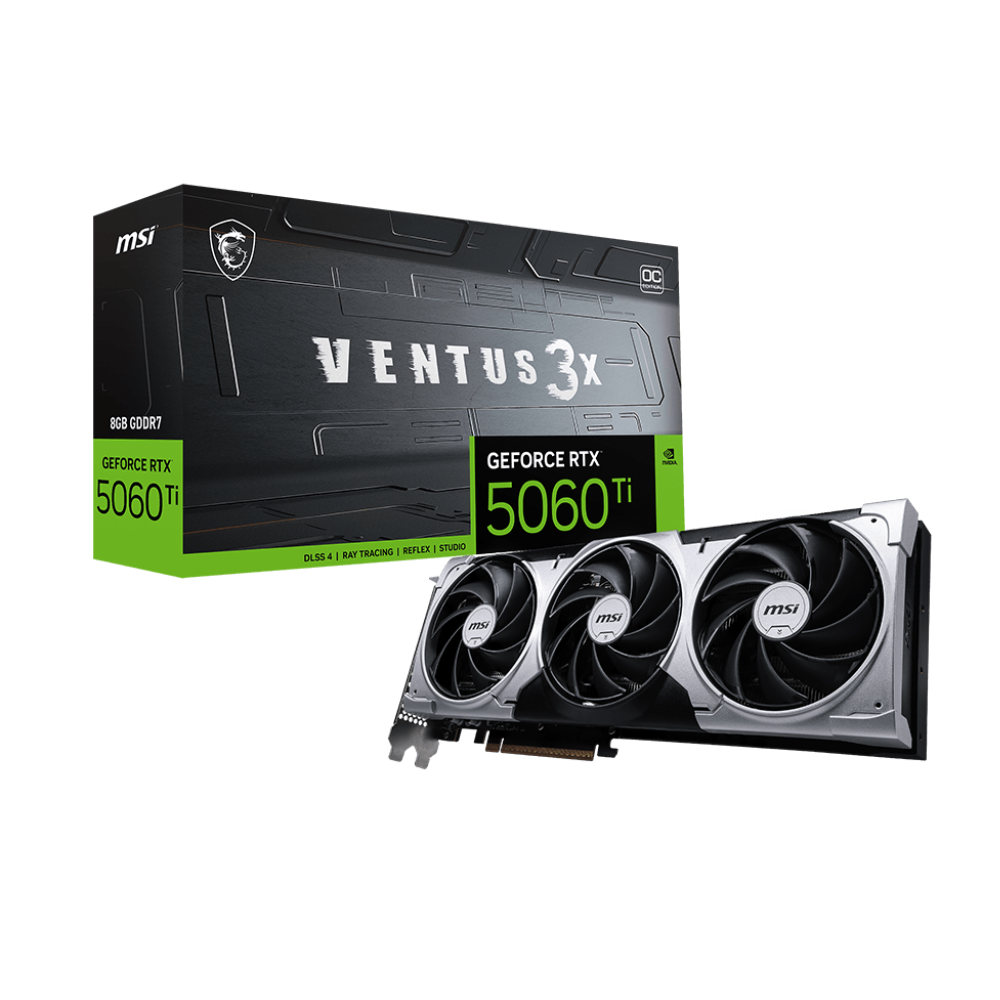 MSI GeForce RTX 5060 Ti Ventus 3X OC 8GB Nvidia Graphic Card – TechCure India