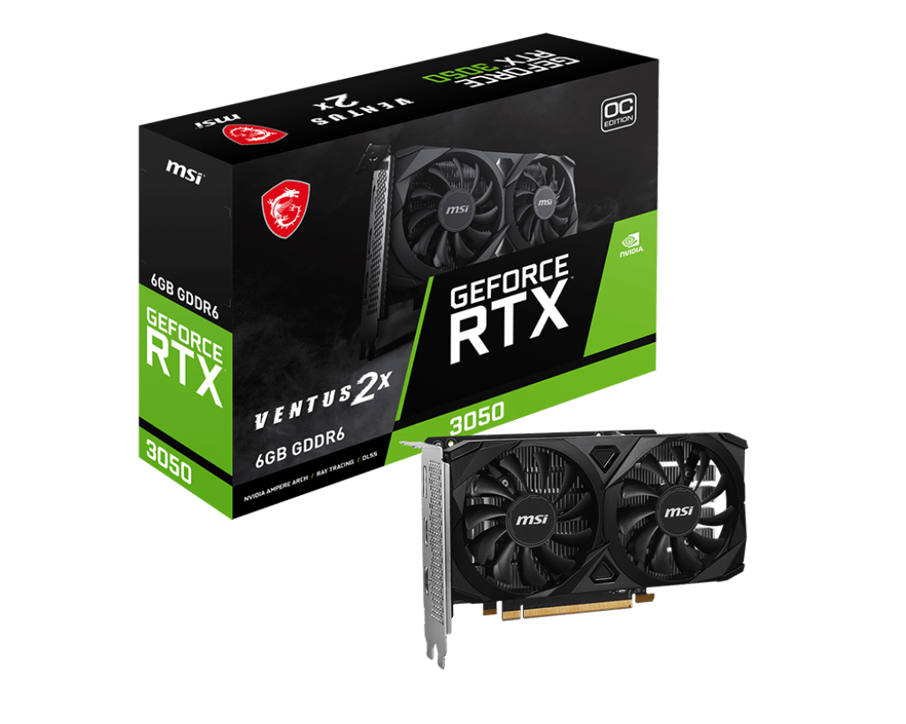 MSI GeForce RTX 3050 VENTUS 2X E 6G OC 6 GB Graphic Card – TechCure India