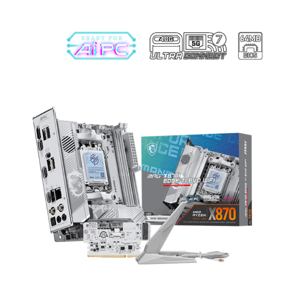 MSI MPG X870I Edge Ti Evo Wifi7 DDR5 AMD Motherboard – TechCure India