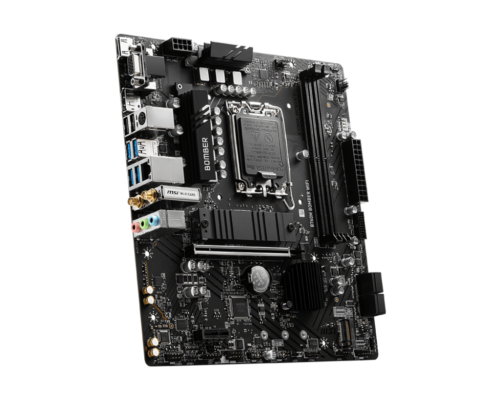 MSI B760M BOMBER WIFI INTEL LGA1700 DDR5 MOTHERBOARD – TechCure India