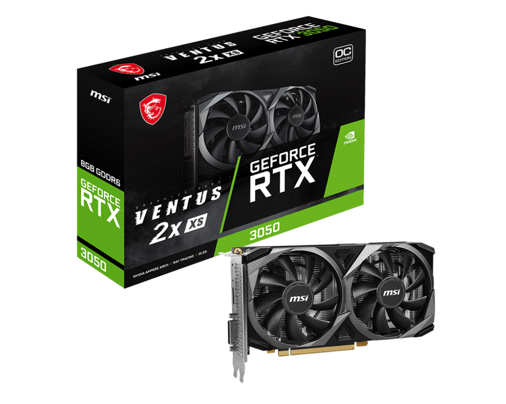 MSI GEFORCE RTX 3050 VENTUS 2X XS OC 8GB GDDR6 GRAPHIC CARD – TechCure India