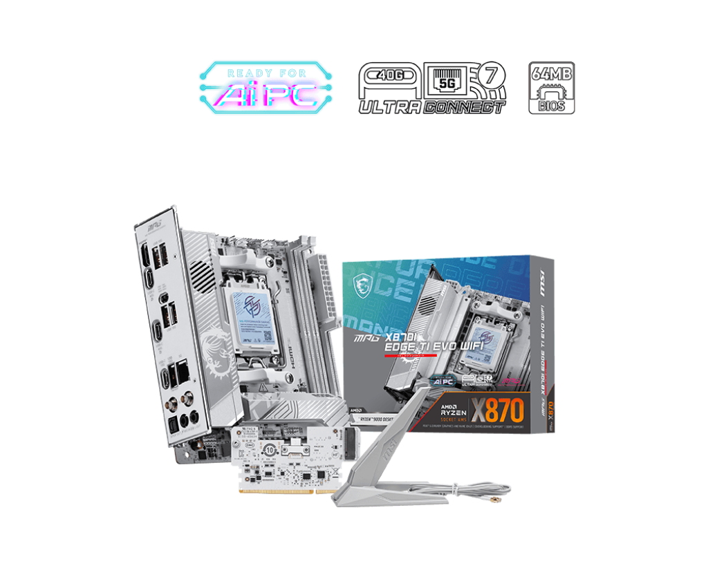 MSI MPG X870I EDGE TI EVO WIFI AM5 DDR5 Motherboard – TechCure India