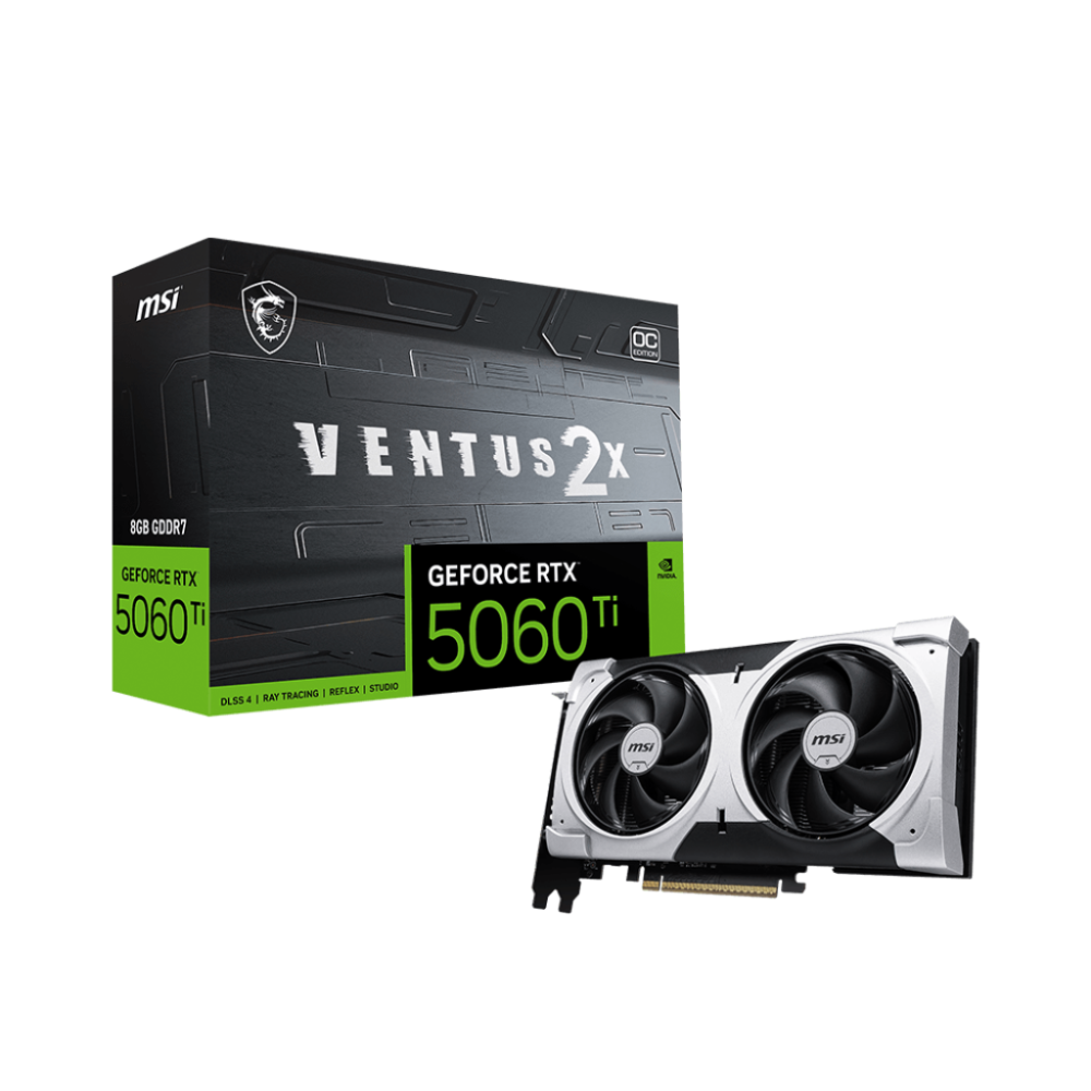 MSI GeForce RTX 5060 Ti Ventus 2X OC Plus 8GB Nvidia Graphic Card – TechCure India