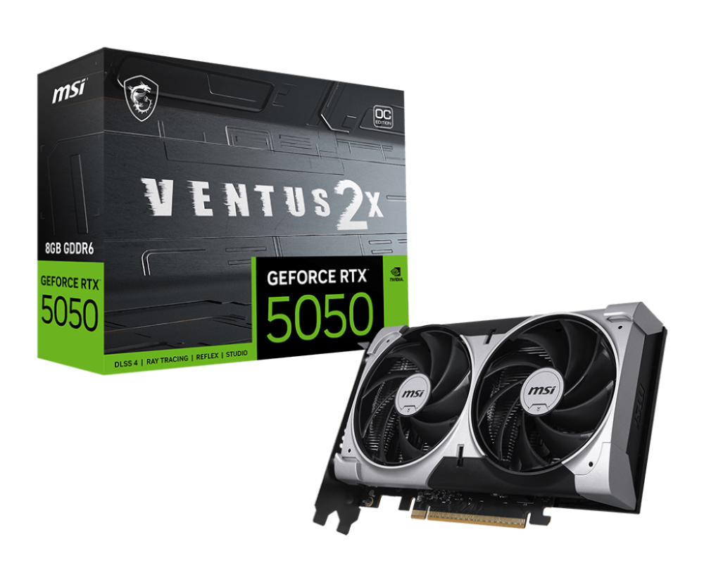 MSI GeForce RTX 5050 Ventus 2X OC 8GB NVIDIA Graphic Card – TechCure India