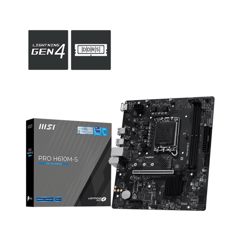 MSI Pro H610M-S DDR5 Intel Motherboard – TechCure India
