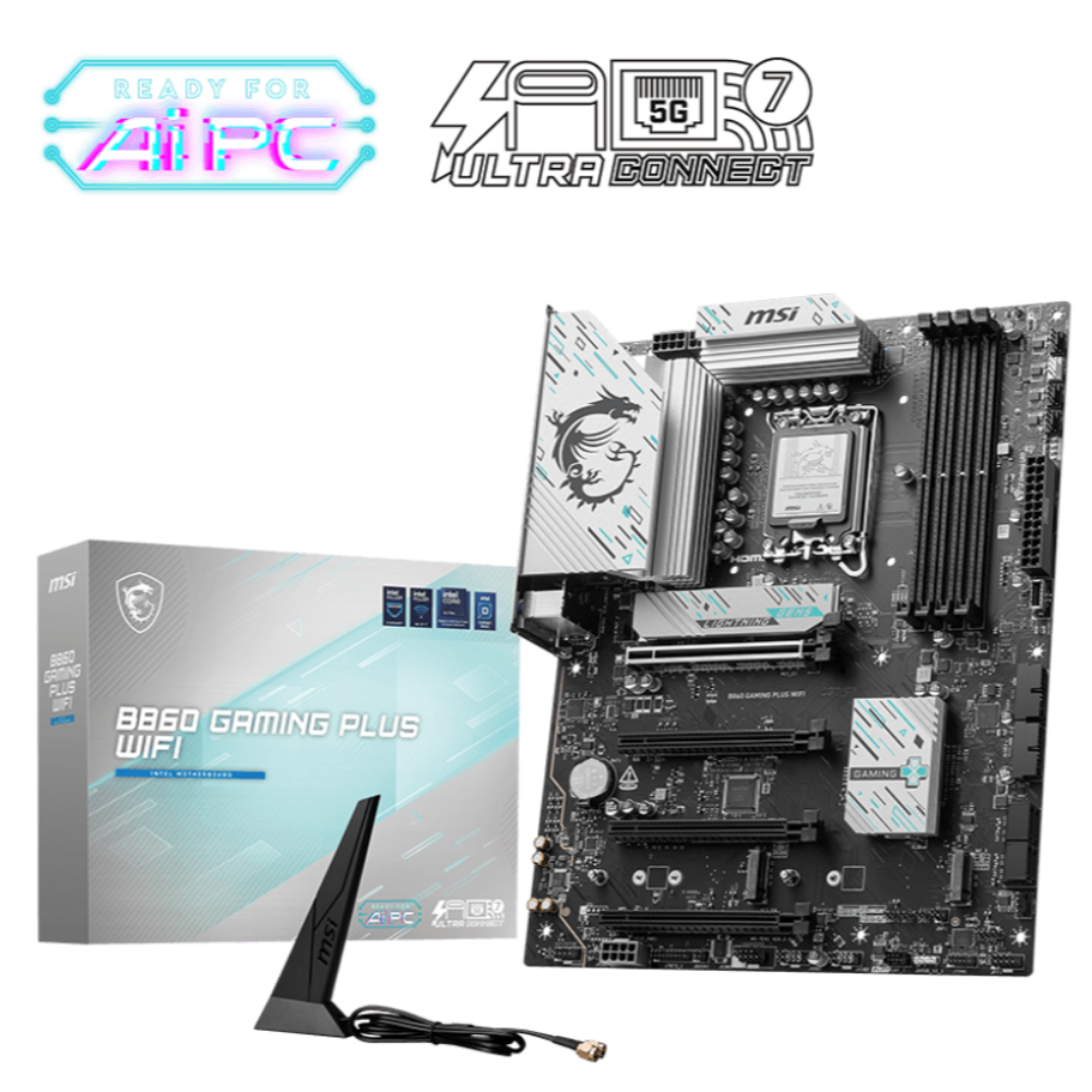 MSI B860 Gaming Plus Wifi DDR5 Intel Motherboard – TechCure India