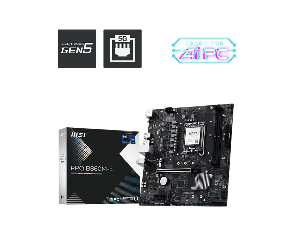 MSI PRO B860M-E INTEL LGA 1851 DDR5 Motherboard – TechCure India