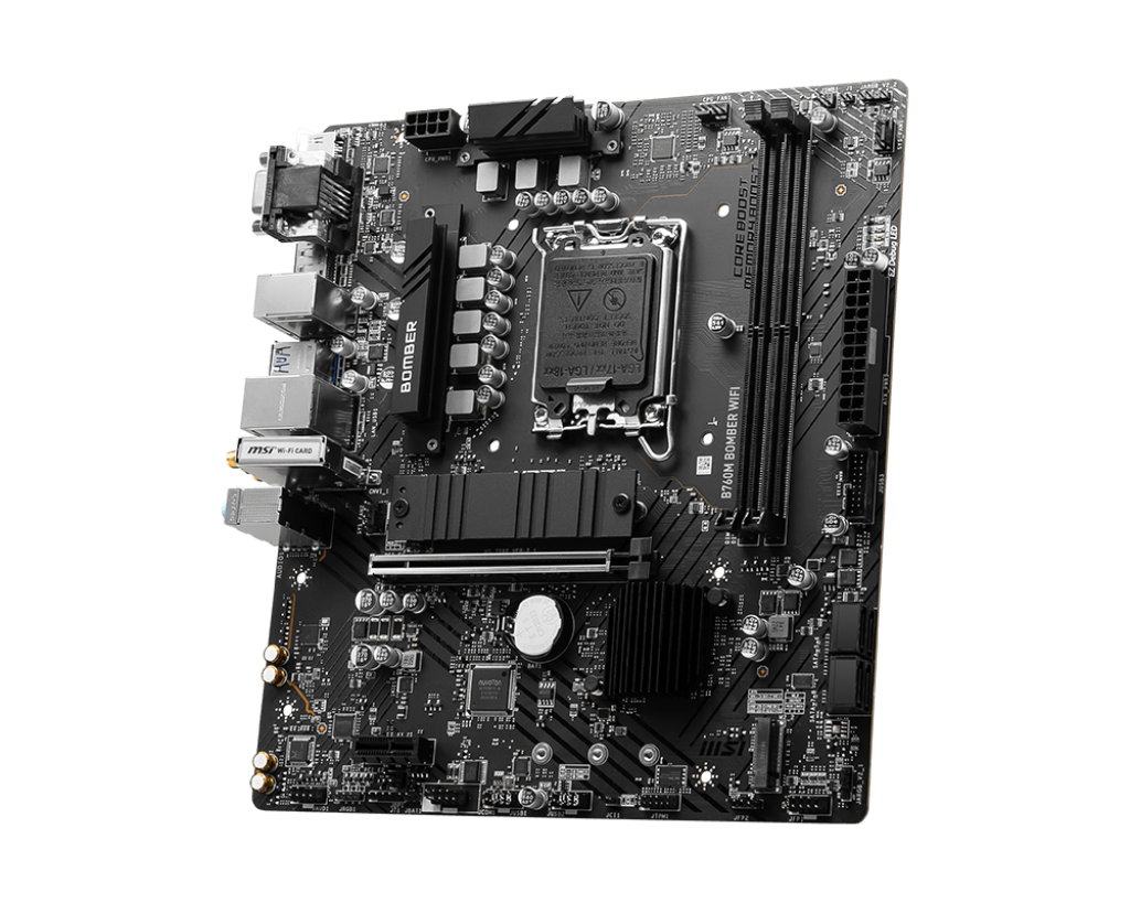 MSI B760M BOMBER WIFI INTEL LGA1700 DDR5 MOTHERBOARD – TechCure India