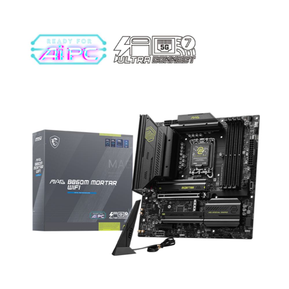MSI MAG B860M Mortar Wifi DDR5 Intel Motherboard – TechCure India