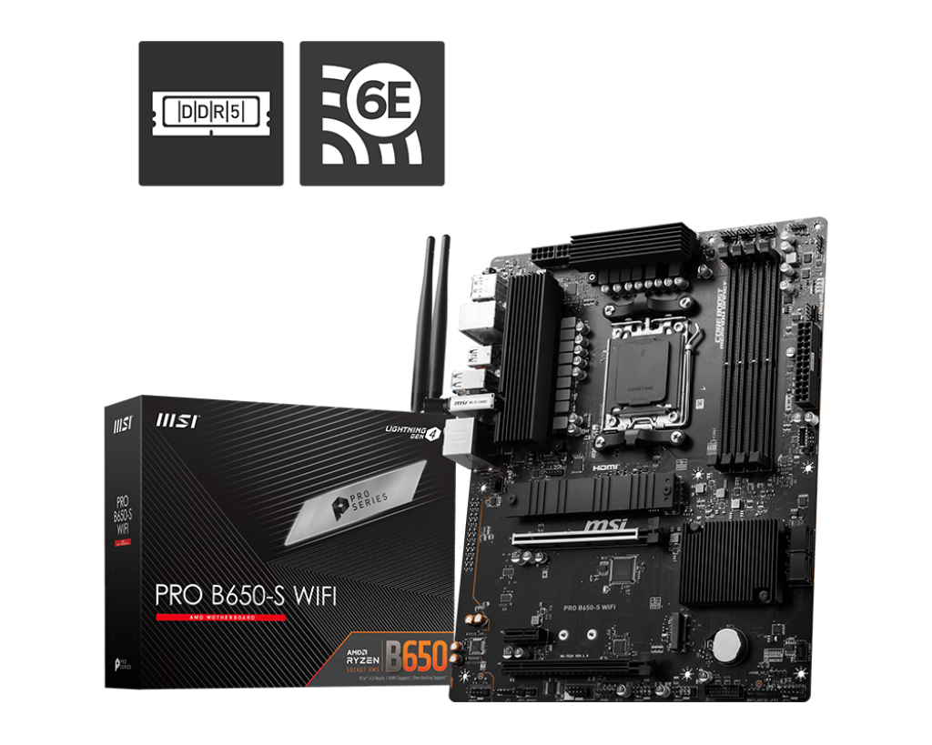 MSI AMD B650-S PRO WIFI DDR5 AMD AM5 MOTHERBOARD – TechCure India