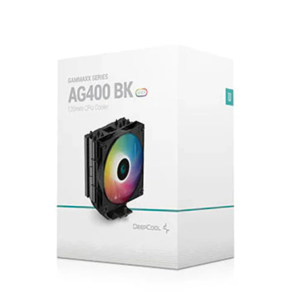DEEPCOOL AG400 BK Single Tower ARGB 120mm CPU Air Cooler (Black) - 6
