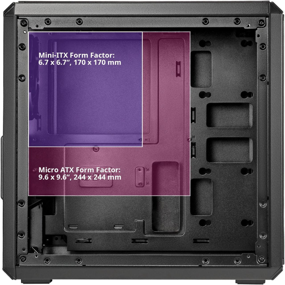 COOLER MASTER Q300L V2 ITX Mini Tower Cabinet ( Black ) - 3