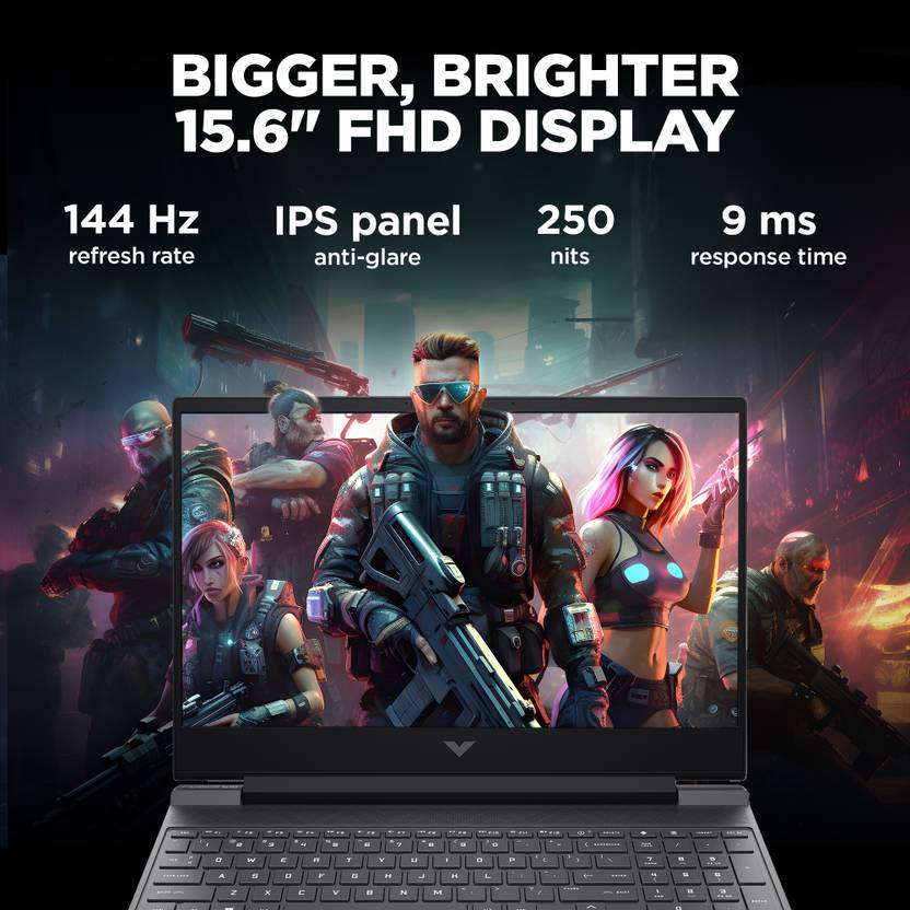 HP VICTUS INTEL CORE I5 13TH GEN 13420H - (16 GB/512 GB SSD/WINDOWS 11 HOME/6 GB GRAPHICS/NVIDIA GEFORCE RTX 4050/144 HZ) 15-FA2381TX GAMING LAPTOP – TechCure India
