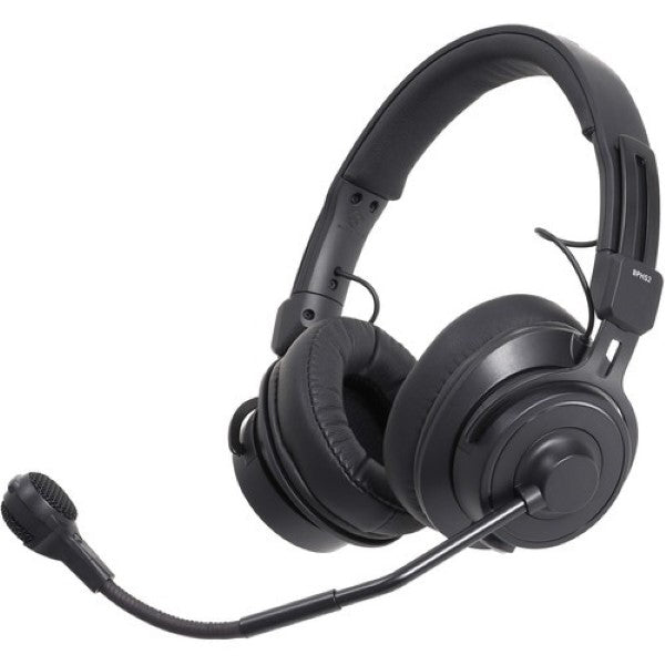 Audio Technica BPHS2 Broadcast Stereo Headset with Hypercardioid Dynamic Boom Microphone Black – TechCure India