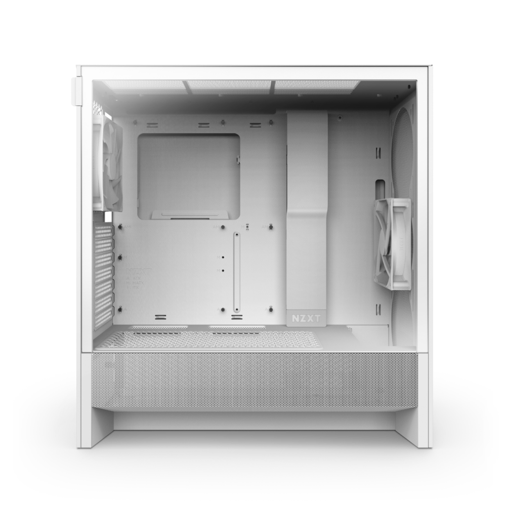 NZXT H5 FLOW COMPACT MID TOWER ATX CABINET WHITE (CC-H52FW-01) – TechCure India