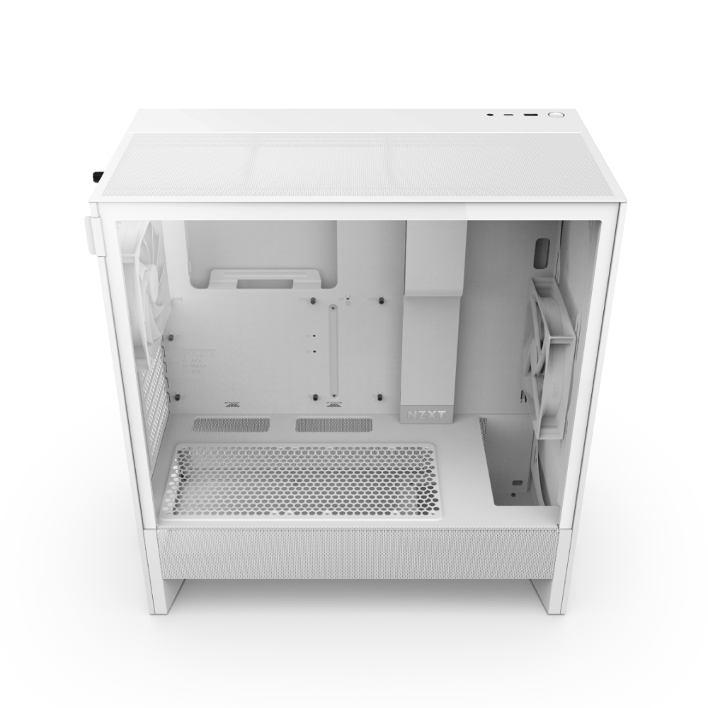 NZXT H5 FLOW COMPACT MID TOWER ATX CABINET WHITE (CC-H52FW-01) – TechCure India