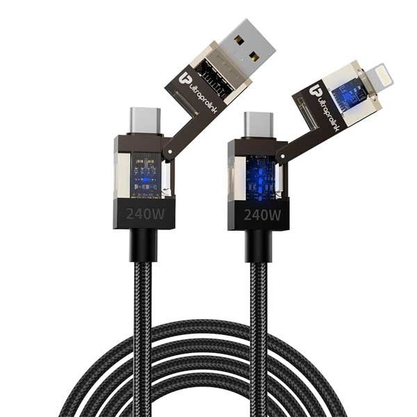 ULTRAPROLINK QuadLink 240W 4‑in‑1 Fast Charging (UL1237BLK-0150) – TechCure India