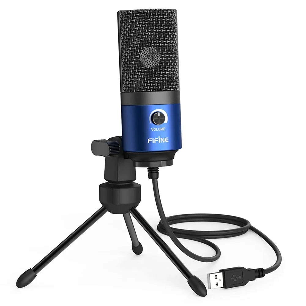 FIFINE K669BL USB Condenser Microphone ( Blue ) – TechCure India
