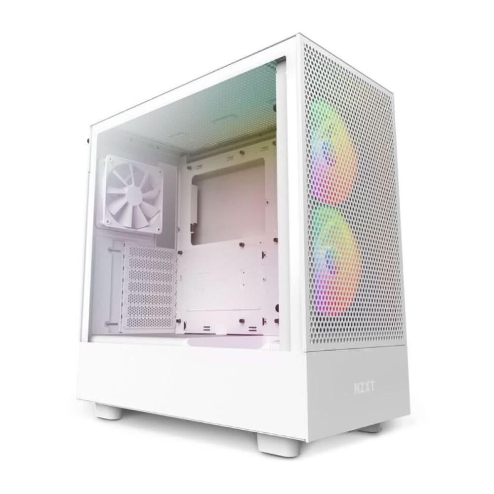 NZXT H5 FLOW RGB MID-TOWER ATX CABINET WHITE – TechCure India